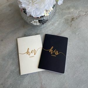 “His” and “Hers” Vows Booklet Set 🤍